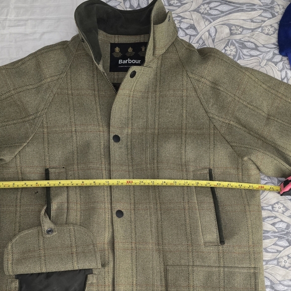 Barbour Other - Barbour Green Check Military Coat